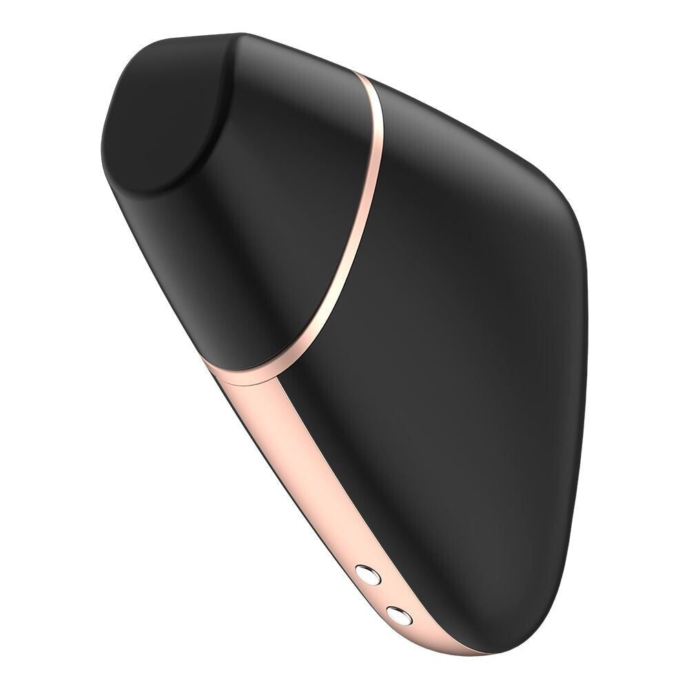 Masajeador de clítoris Love Triangle compatible con la aplicación Satisfyer, color negro