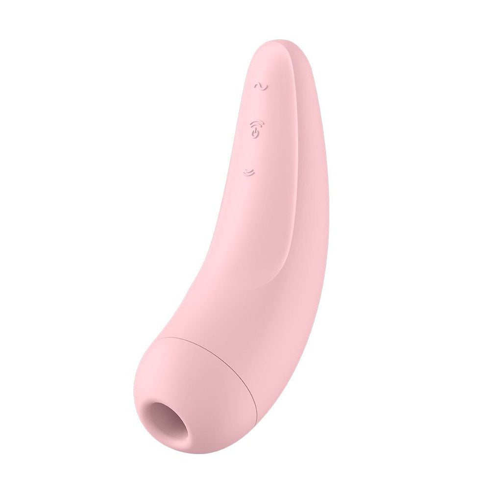 Masajeador de clítoris Curvy 2 Plus con aplicación habilitada de Satisfyer, color rosa