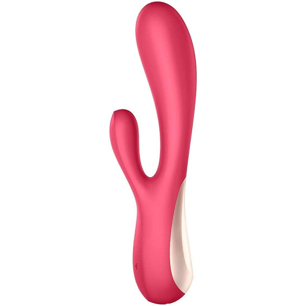 Vibromasseur Rabbit Mono Flex compatible avec l'application Satisfyer, rouge