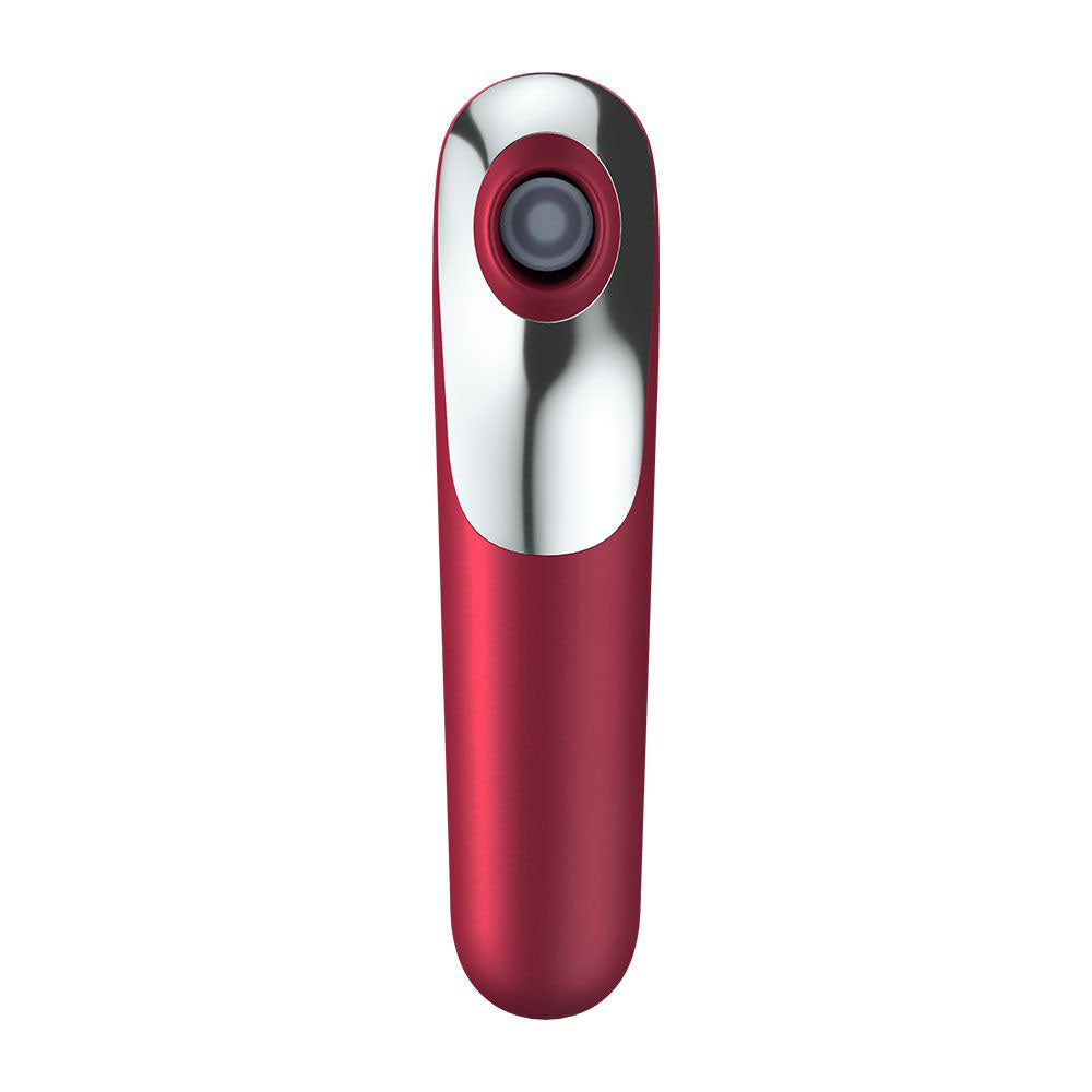 Masajeador de clítoris Dual Love con aplicación habilitada de Satisfyer, color rojo