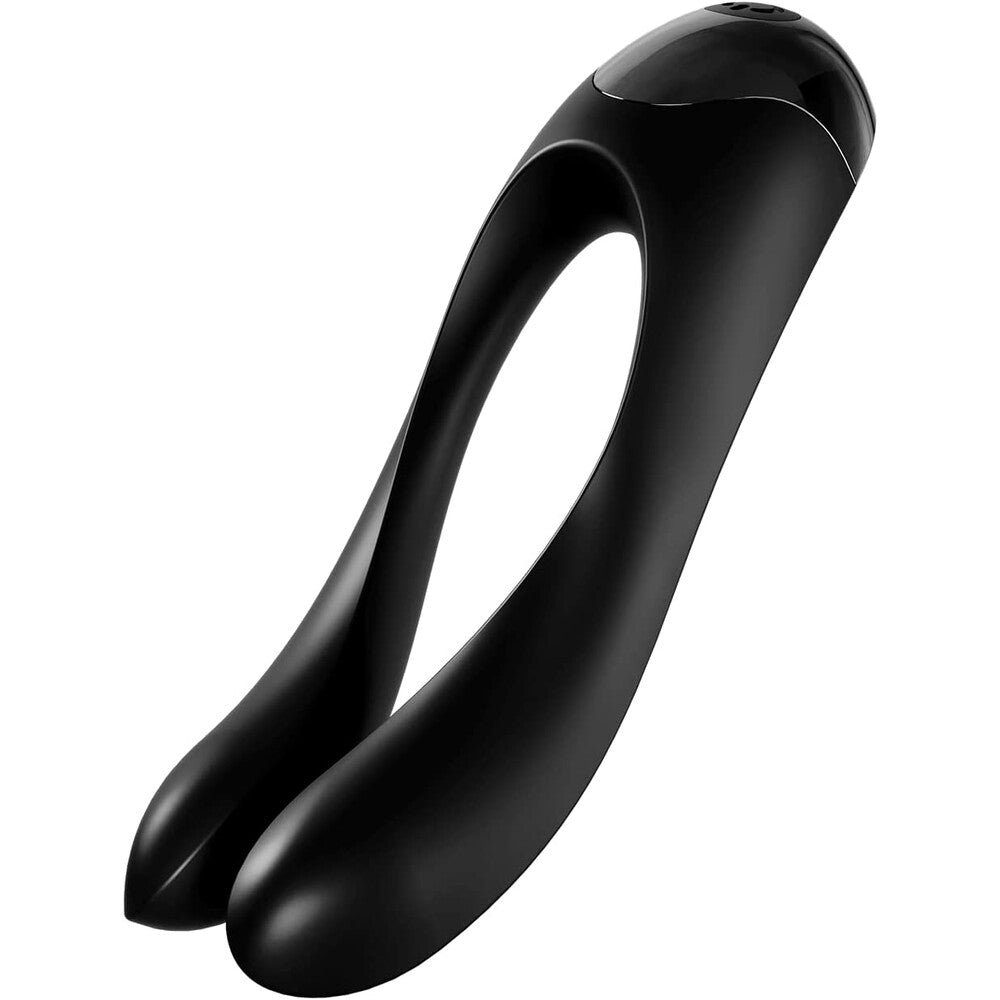 Vibromasseur à doigt Candy Cane Satisfyer Noir