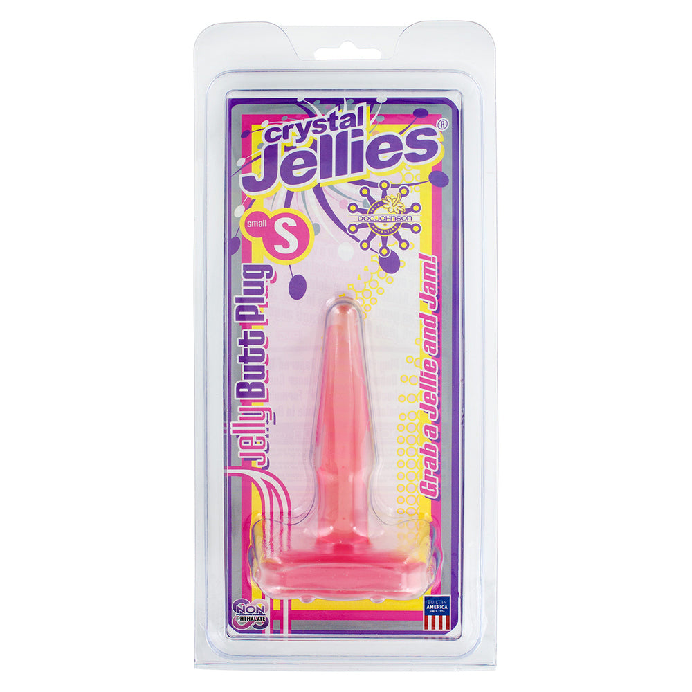 Tapón anal pequeño Crystal Jellies de color rosa