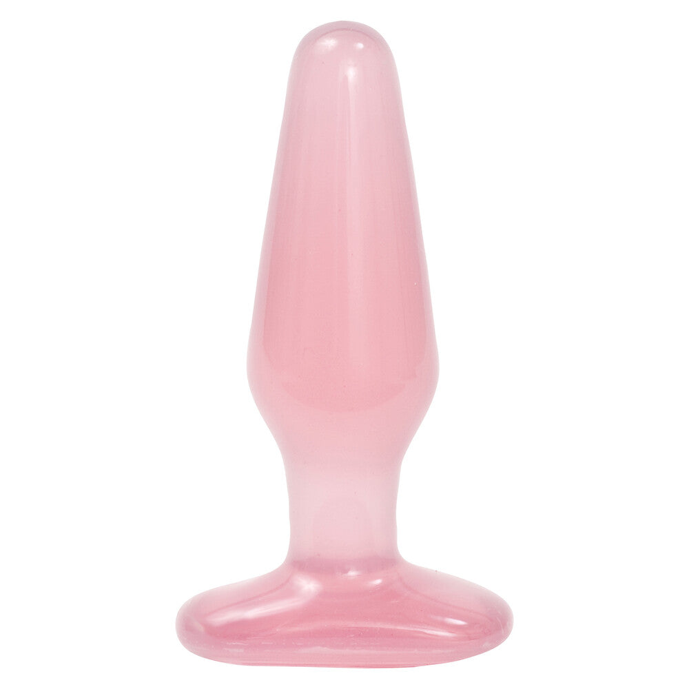 Tapón anal mediano Crystal Jellies de color rosa