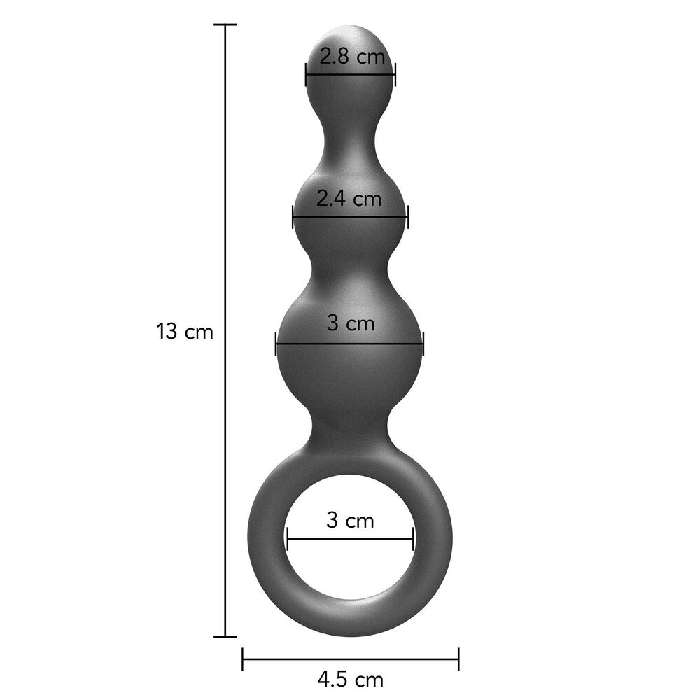 ToyJoy Buttocks The Stuffer Plug en silicone métallique à 3 boules