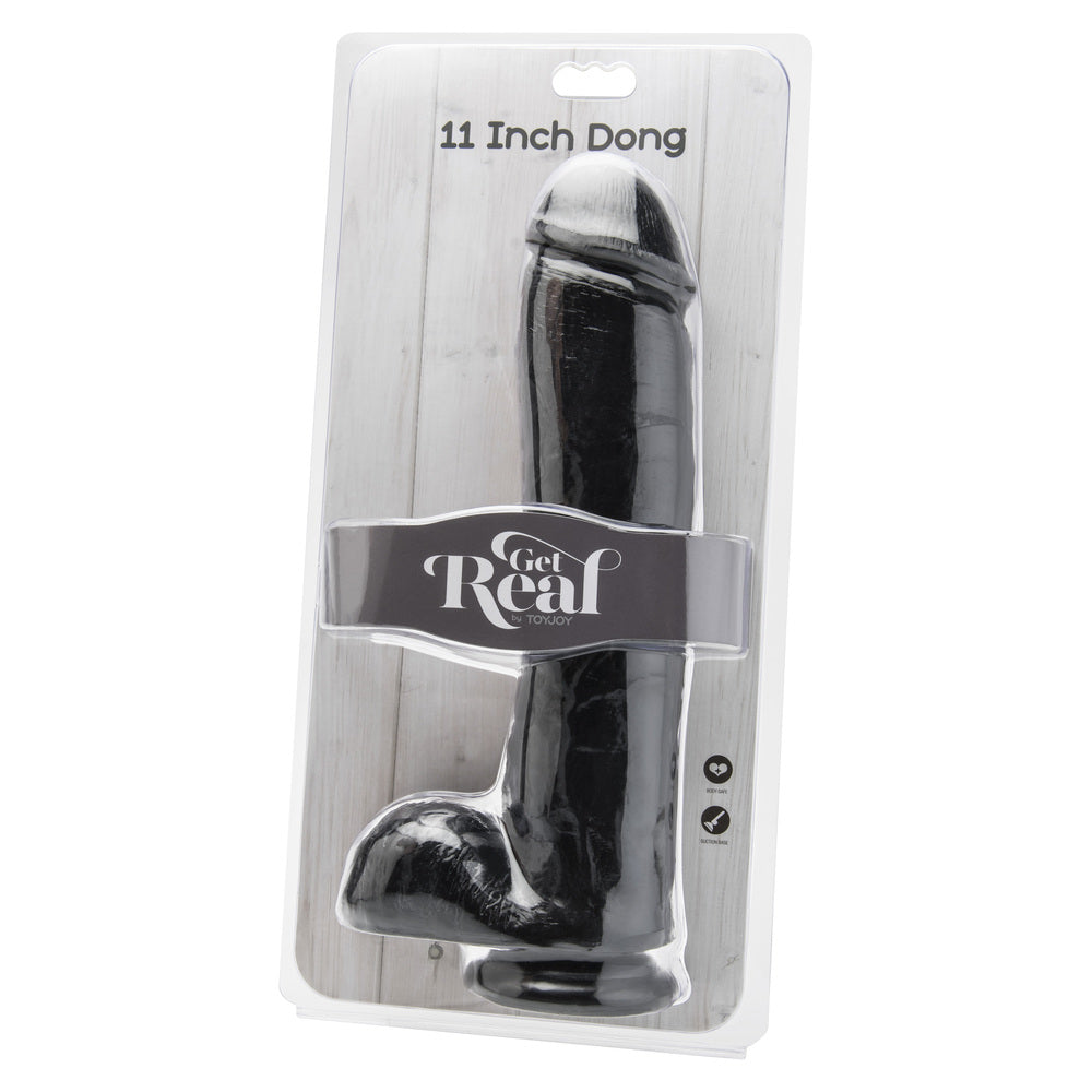 ToyJoy Get Real - Pene de 11 pulgadas con bolas, color negro