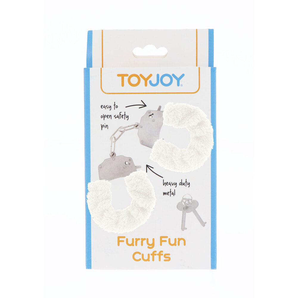 ToyJoy Poignets amusants en fourrure blanche