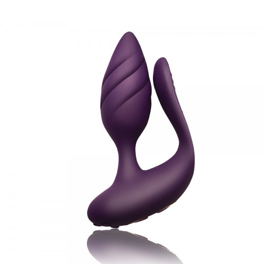 Vibrador para parejas con control remoto Rocks Off Cocktail morado