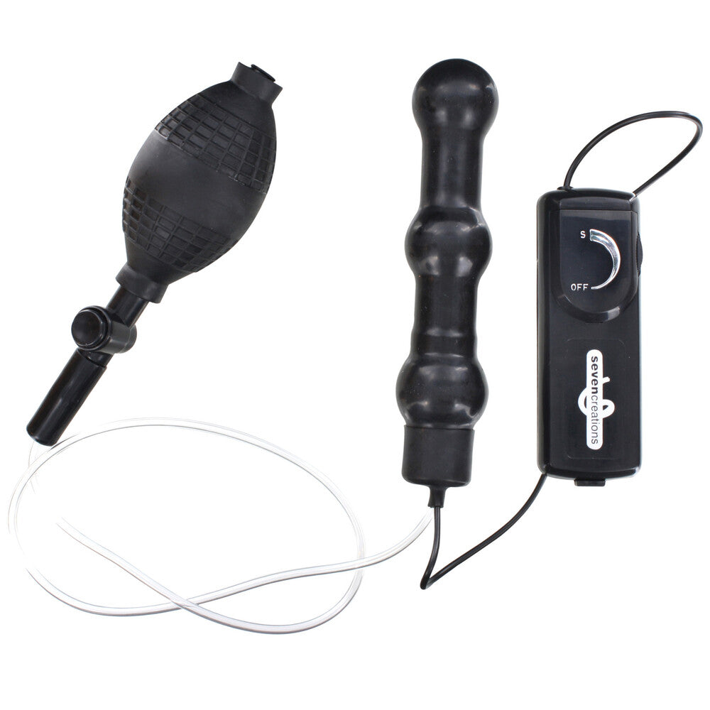 Varita anal vibratoria inflable unisex Zepplin negra