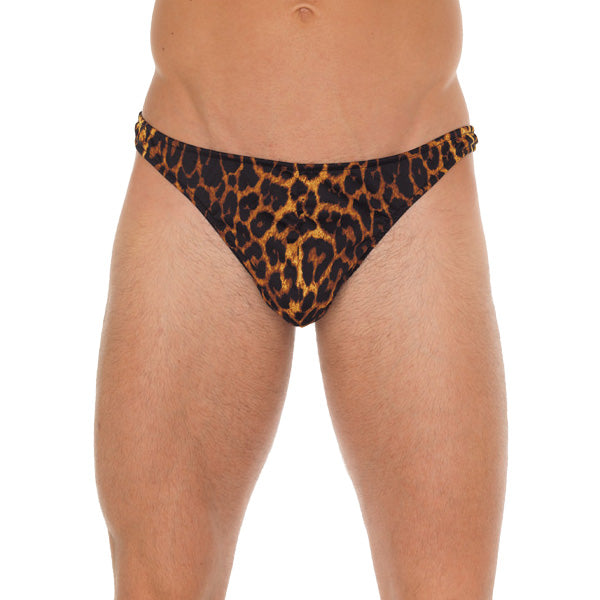 Tanga con estampado de leopardo para hombre