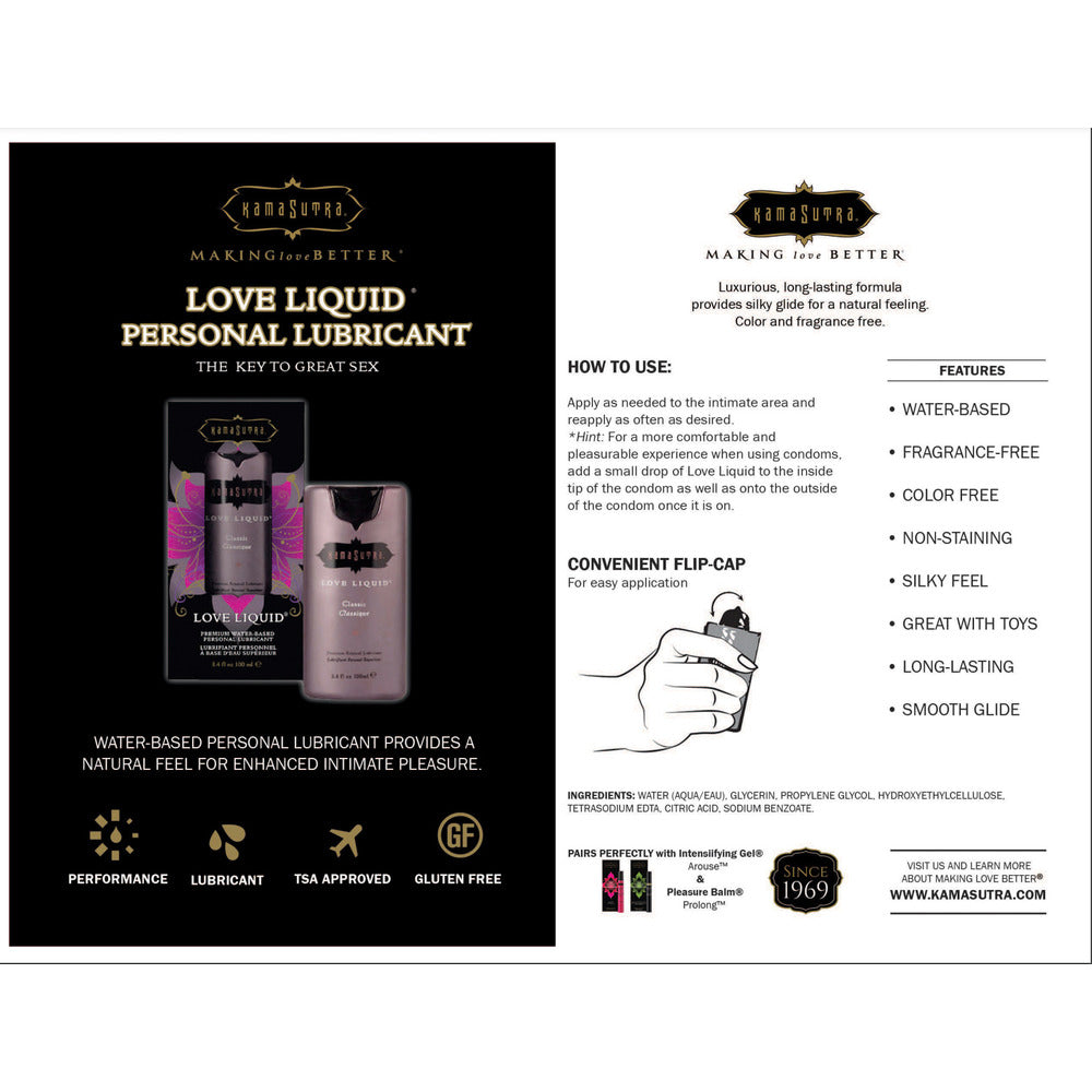 Lubrifiant liquide Kama Sutra Love 100 ml