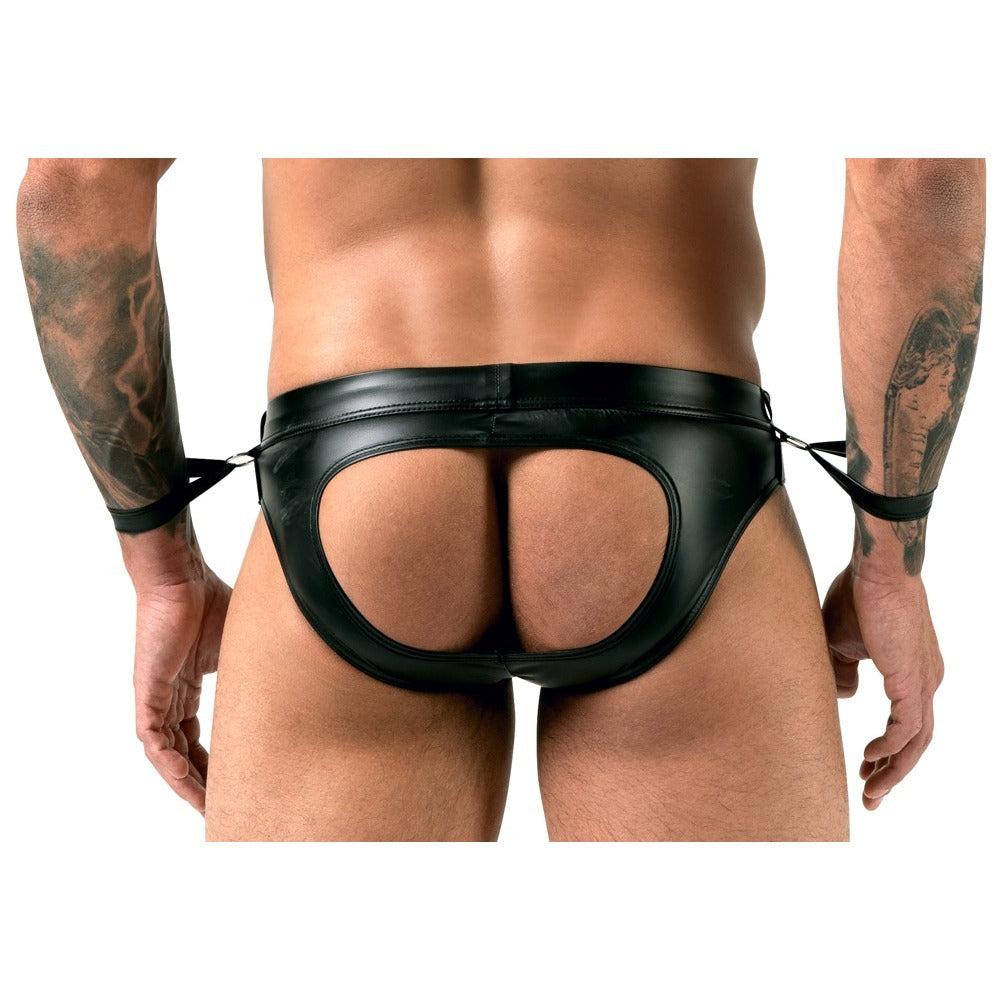 Slip Jock Svenjoyment avec menottes