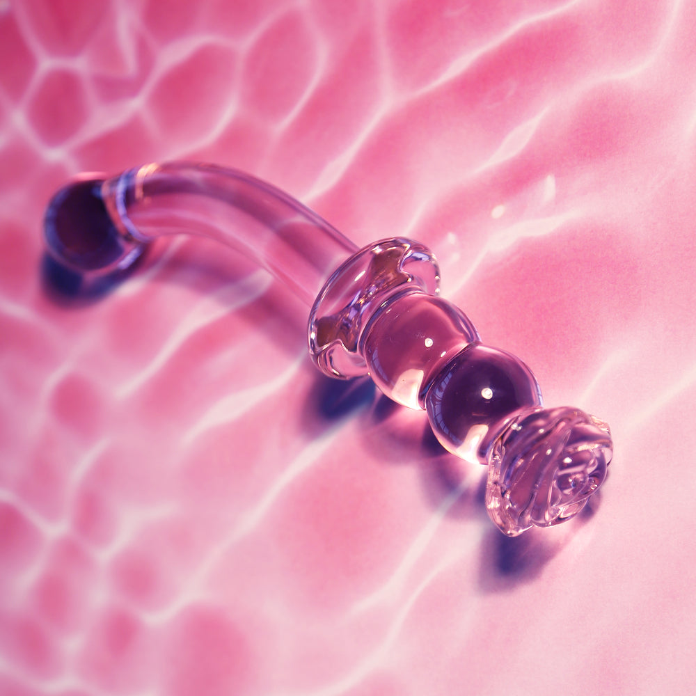 Gode ​​en verre émaillé Rosebud GSpot