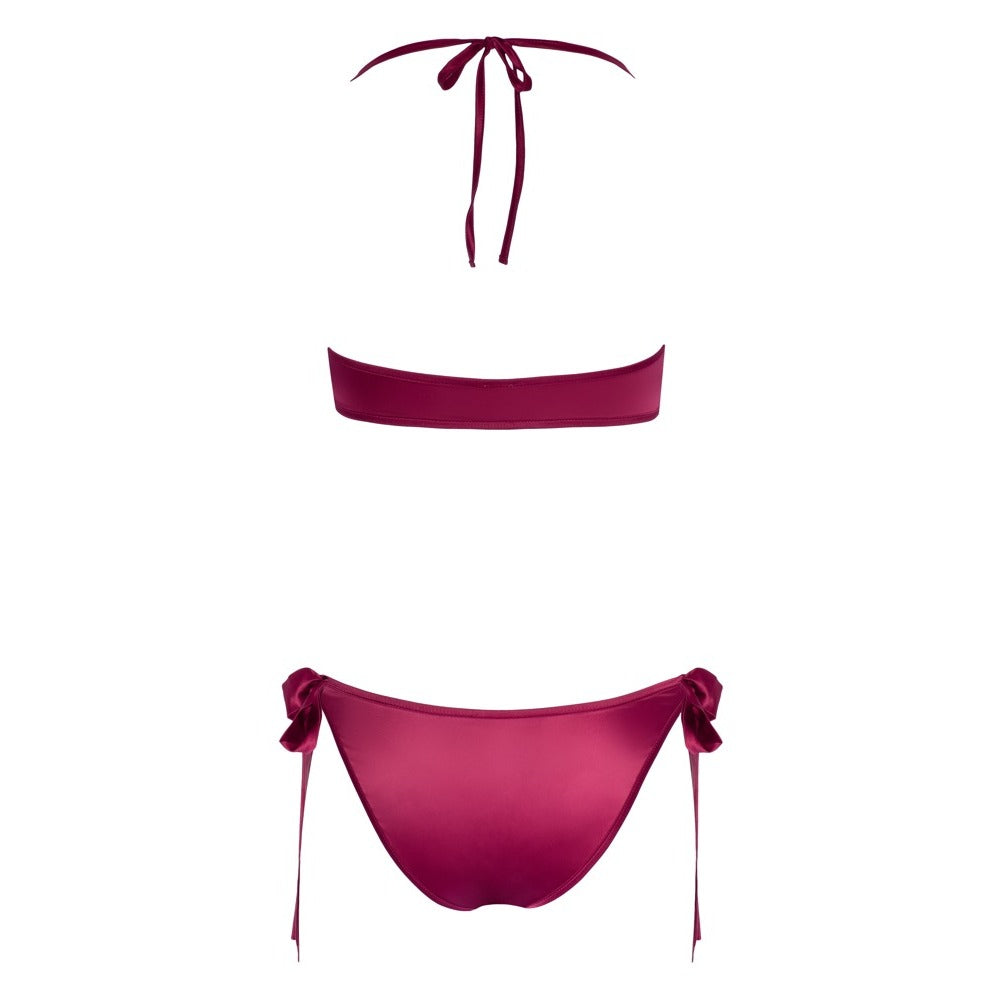 Ensemble soutien-gorge et slip à nouer Cottelli Rouge