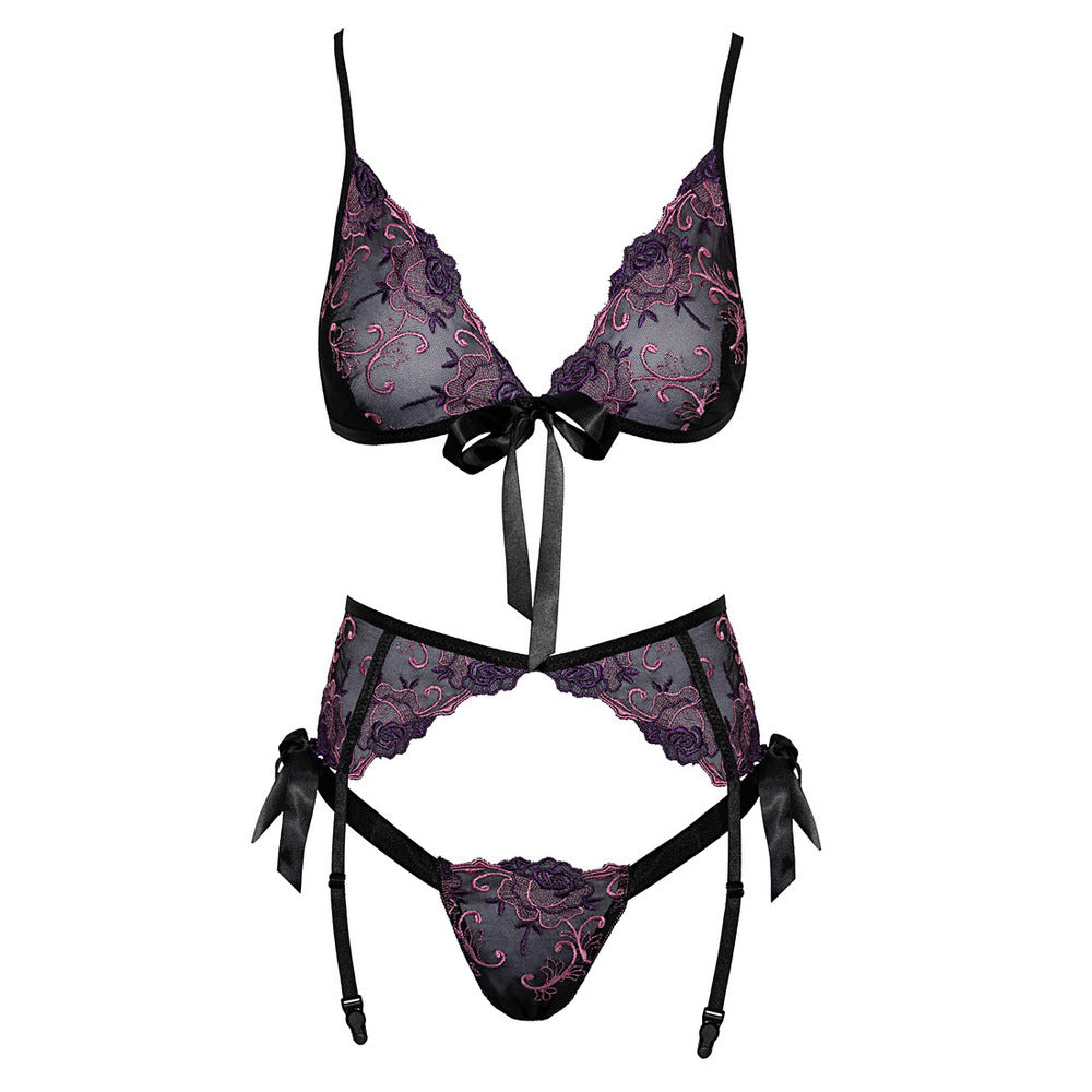 Ensemble soutien-gorge brodé à fleurs Kissable