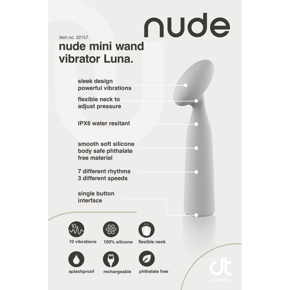 Mini vibrador con varita Luna Nude