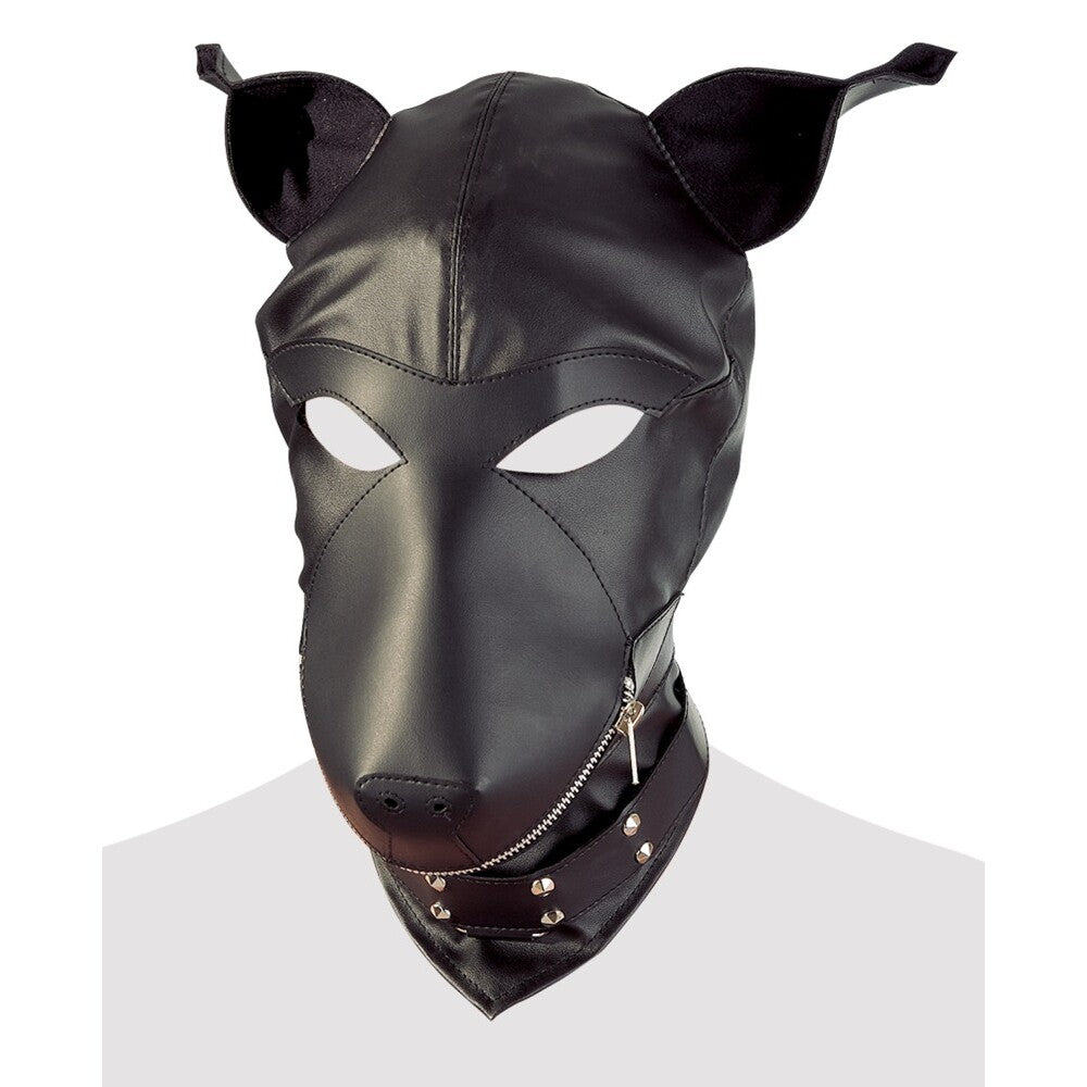 Masque pour chien en similicuir