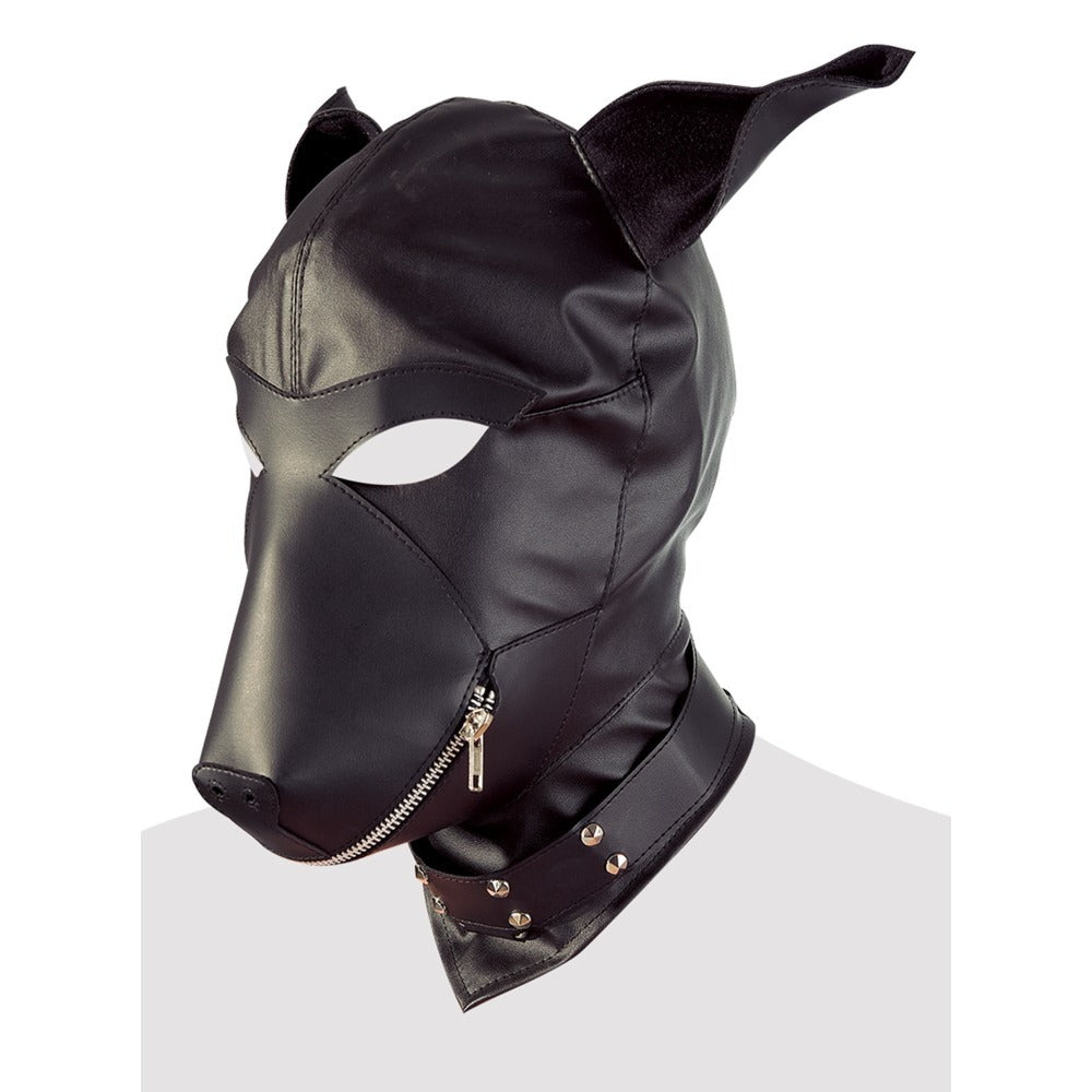 Masque pour chien en similicuir