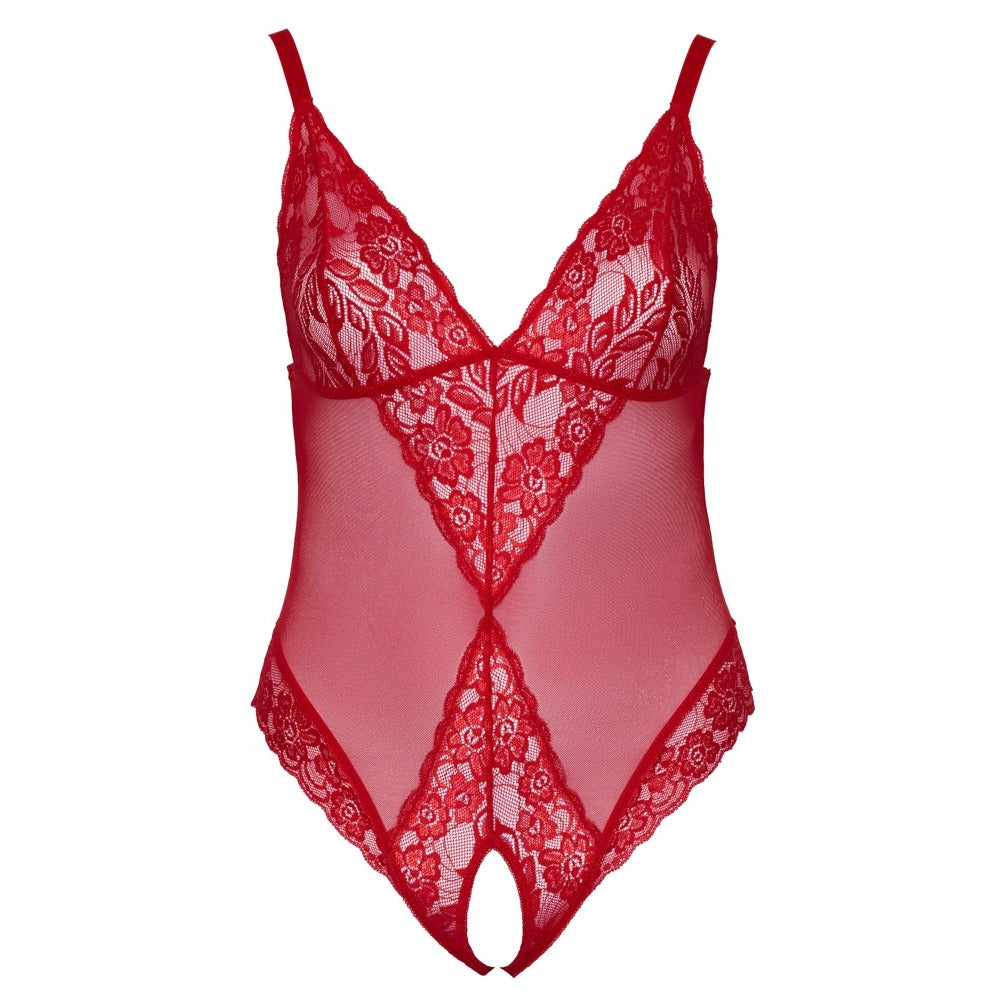 Body sin entrepierna Cottelli Curves rojo