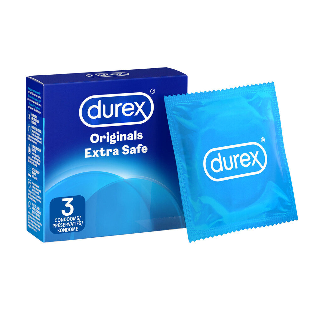 Condones Durex Extra Safe de ajuste regular, paquete de 3