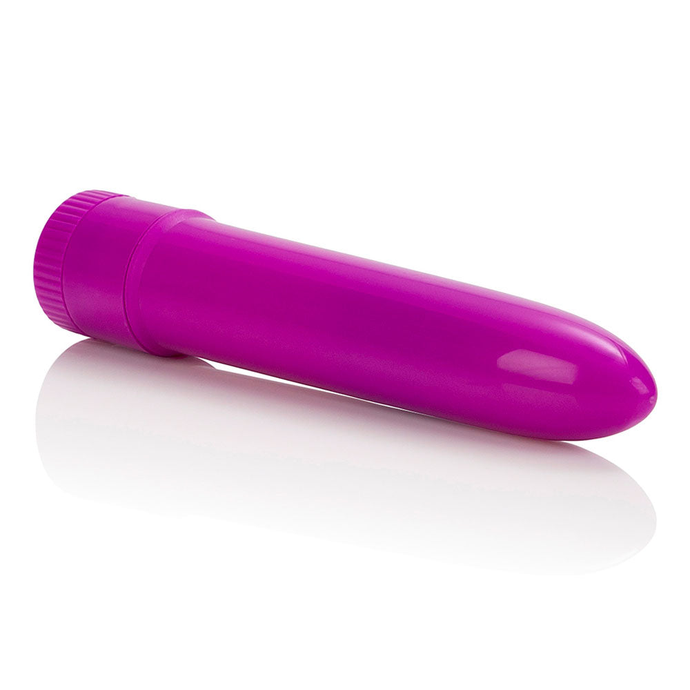 Mini vibrador de múltiples velocidades de color morado neón