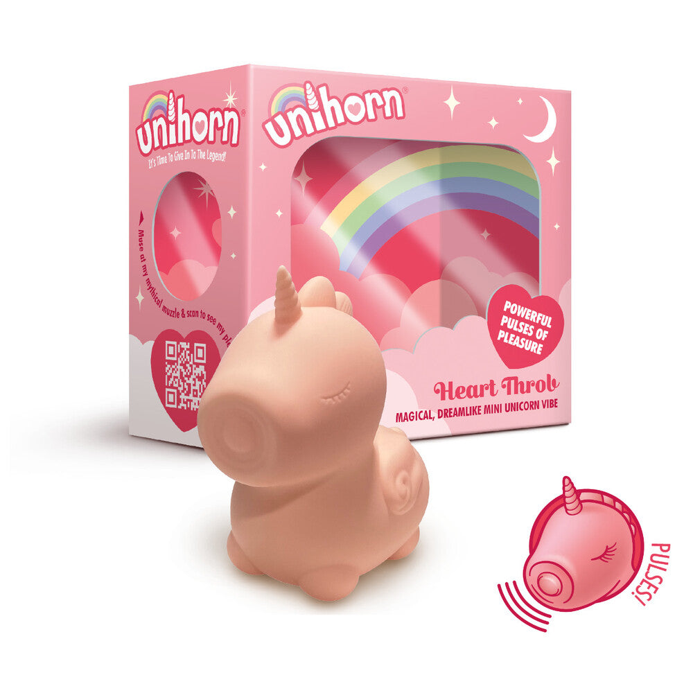 Vibrador de unicornio palpitante con forma de corazón de Unihorn