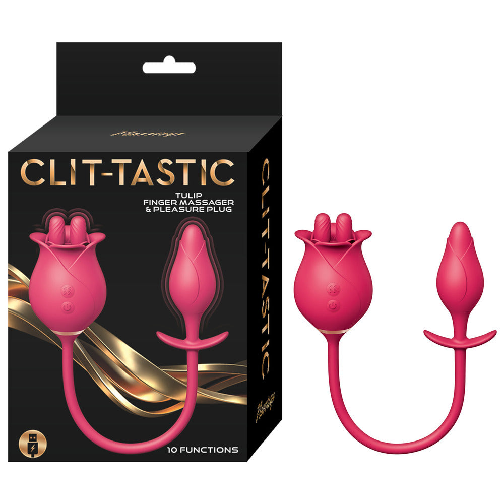 Juego de tapón de placer para masajeador de dedos ClitTastic Tulip