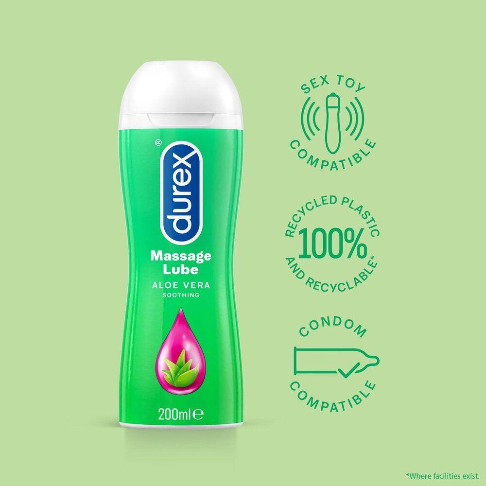 Lubricante para masajes Durex Aloe Vera calmante 200 ml