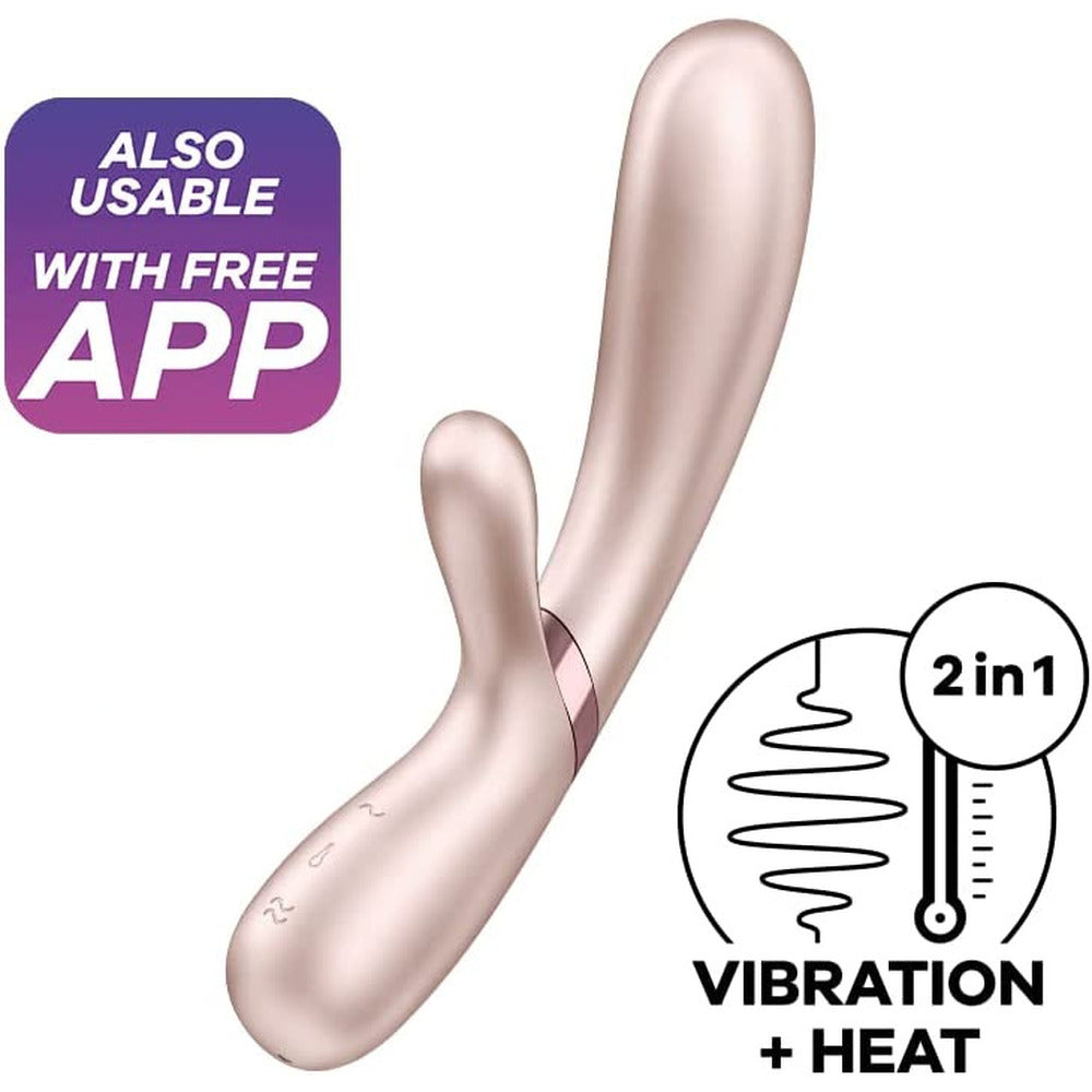 Vibrador con efecto calor Satisfyer Hot Lover con control por aplicación, color rosa