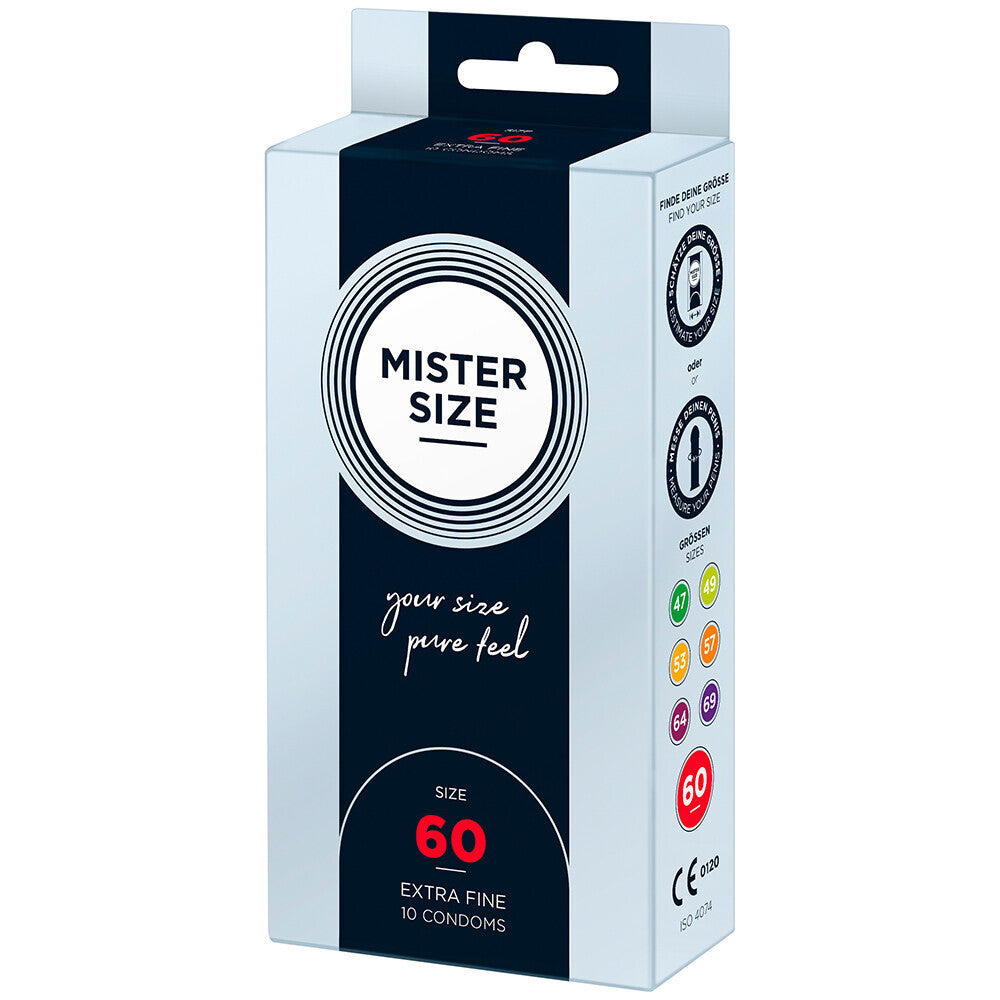 Condones Mister Size 60 mm Your Size Pure Feel, paquete de 10