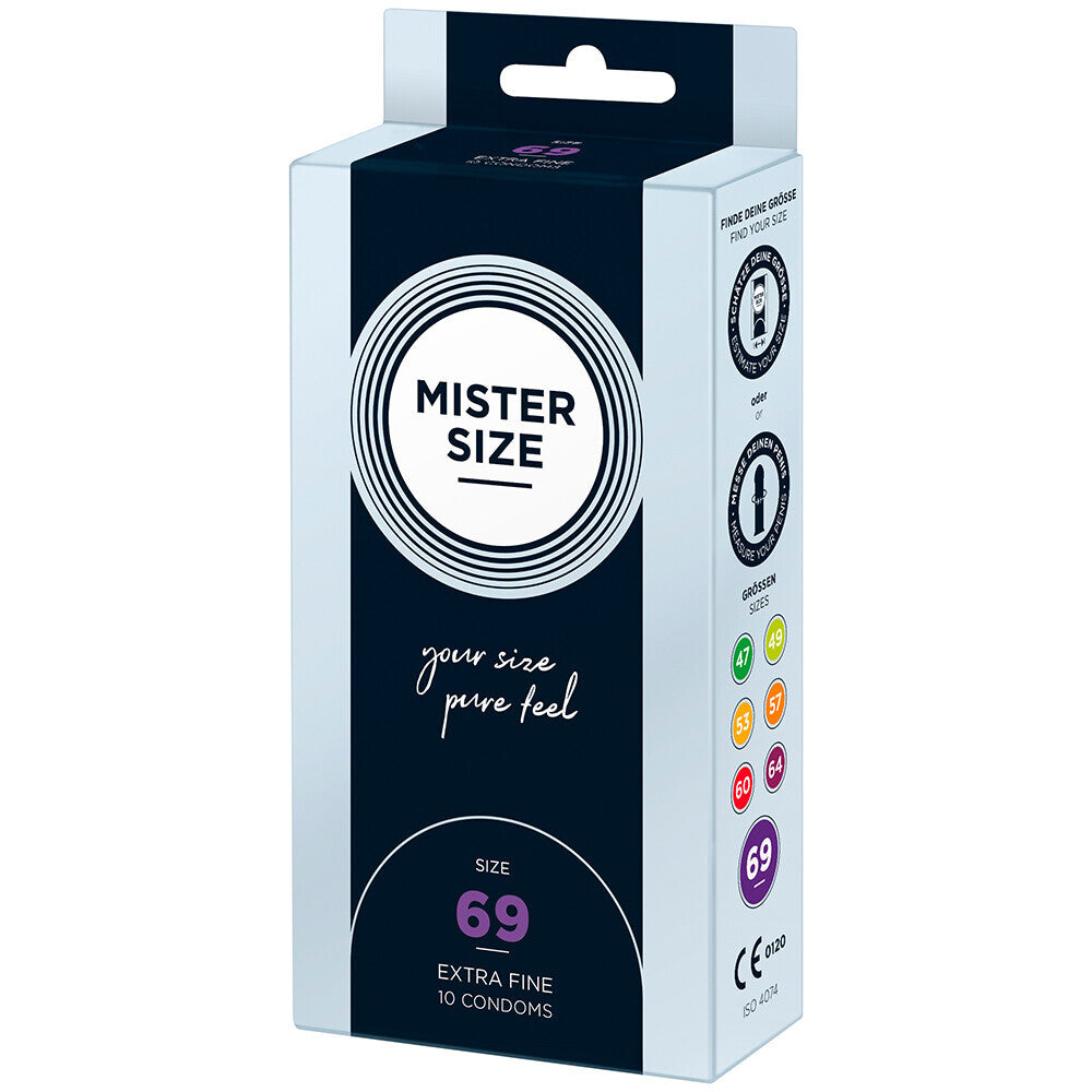 Condones Mister Size 69 mm Your Size Pure Feel, paquete de 10