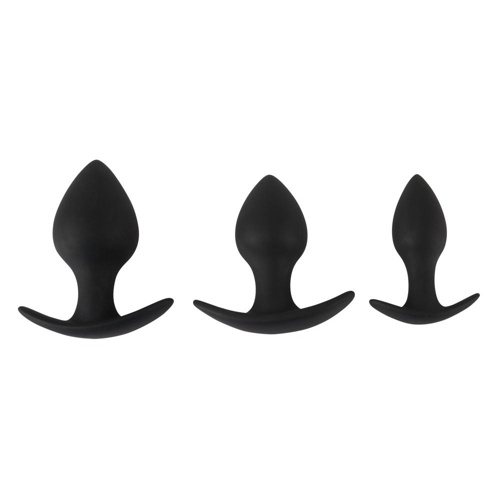 Ensemble d'entraînement anal en silicone Black Velvet en trois pièces