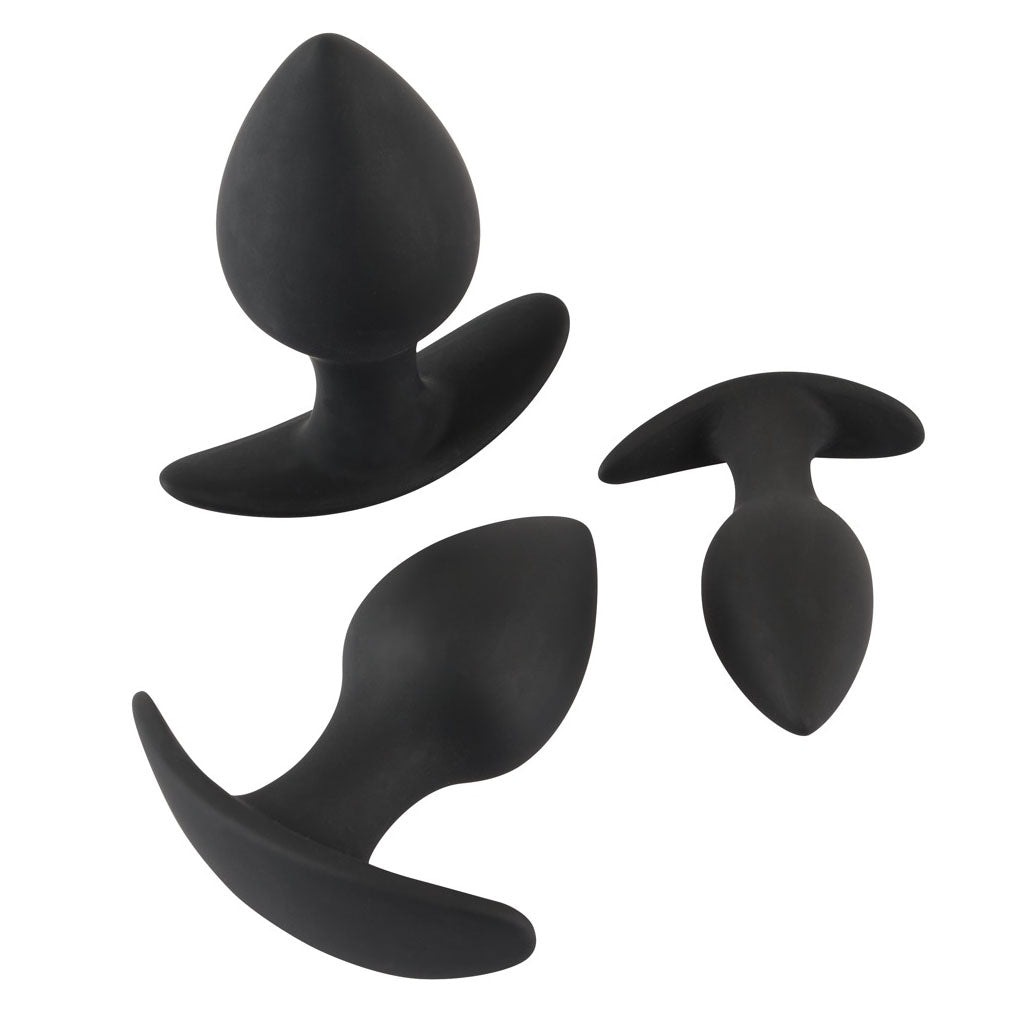 Ensemble d'entraînement anal en silicone Black Velvet en trois pièces