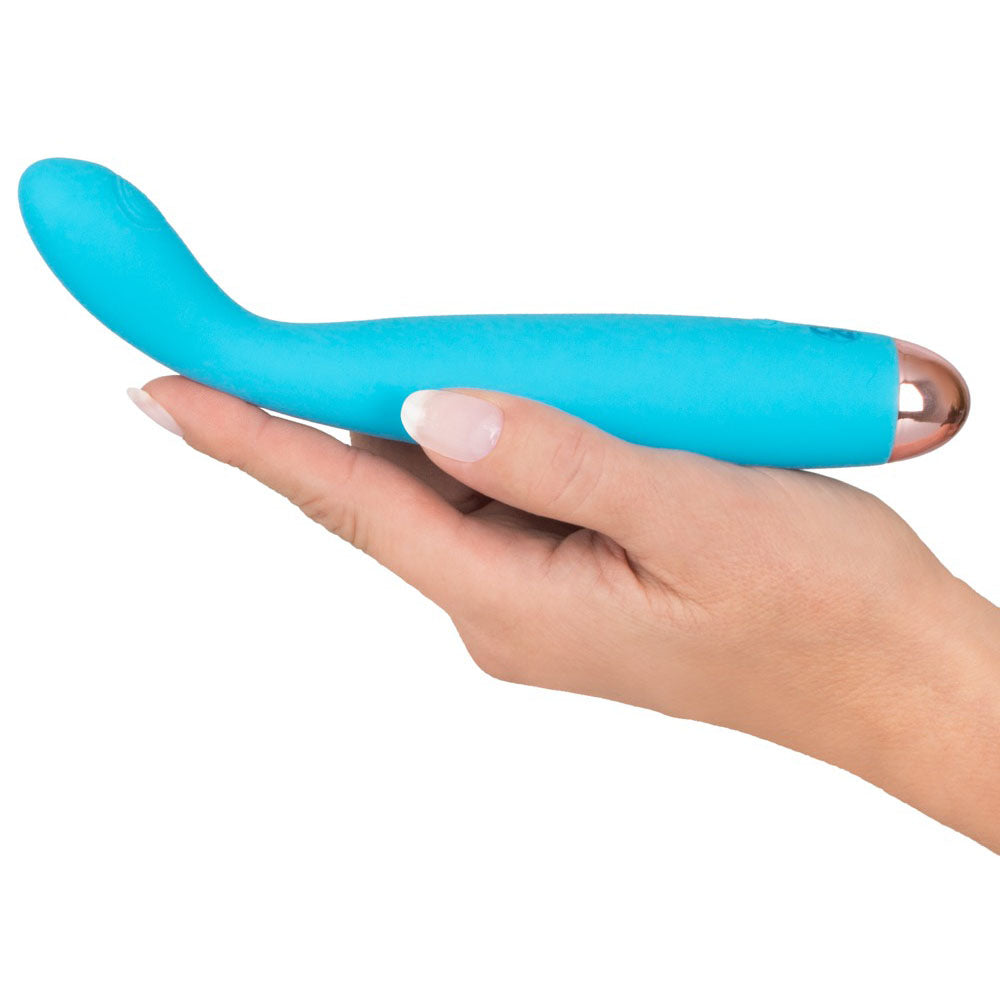 Mini vibrador recargable Silk Touch de Cuties, color azul