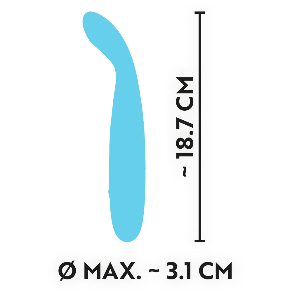 Mini vibrador recargable Silk Touch de Cuties, color azul