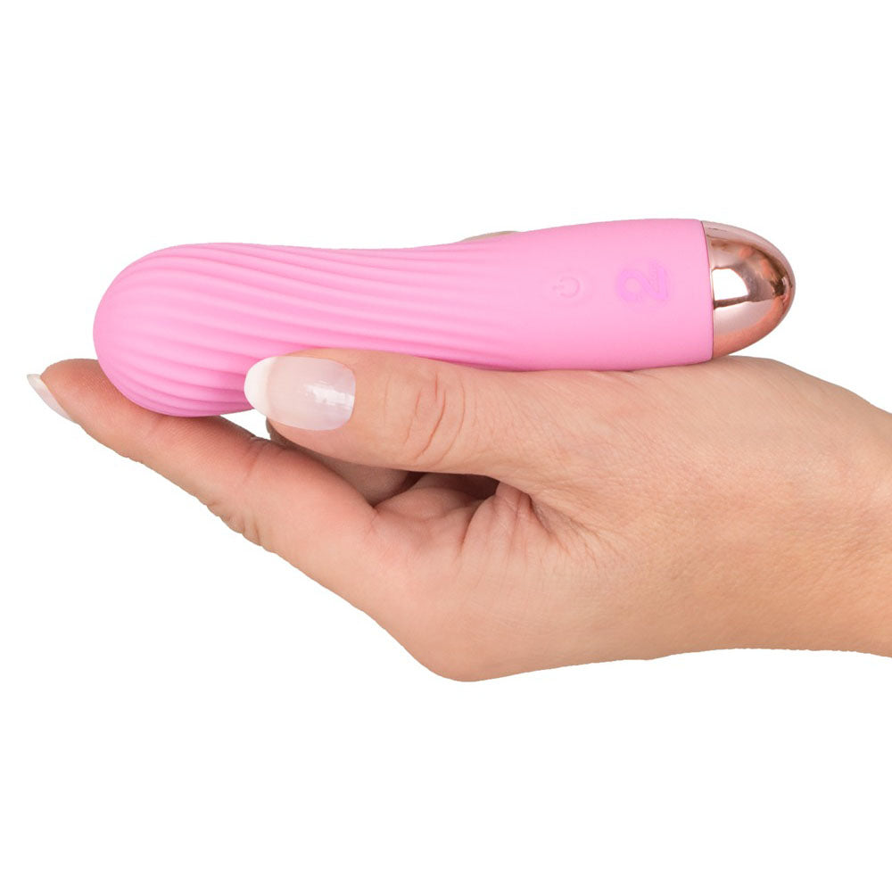 Mini vibrador recargable Silk Touch de Cuties, color rosa