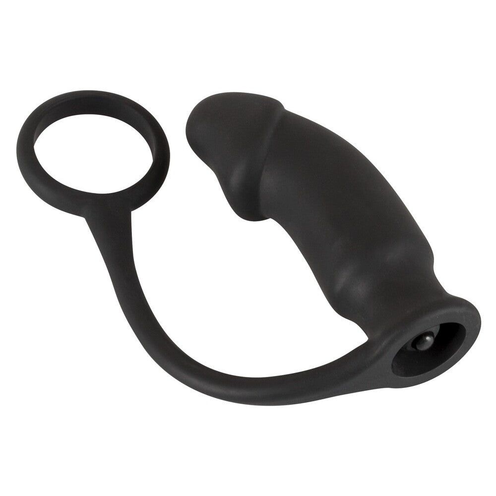 Plug anal vibrador y anillo para el pene Black Velvets