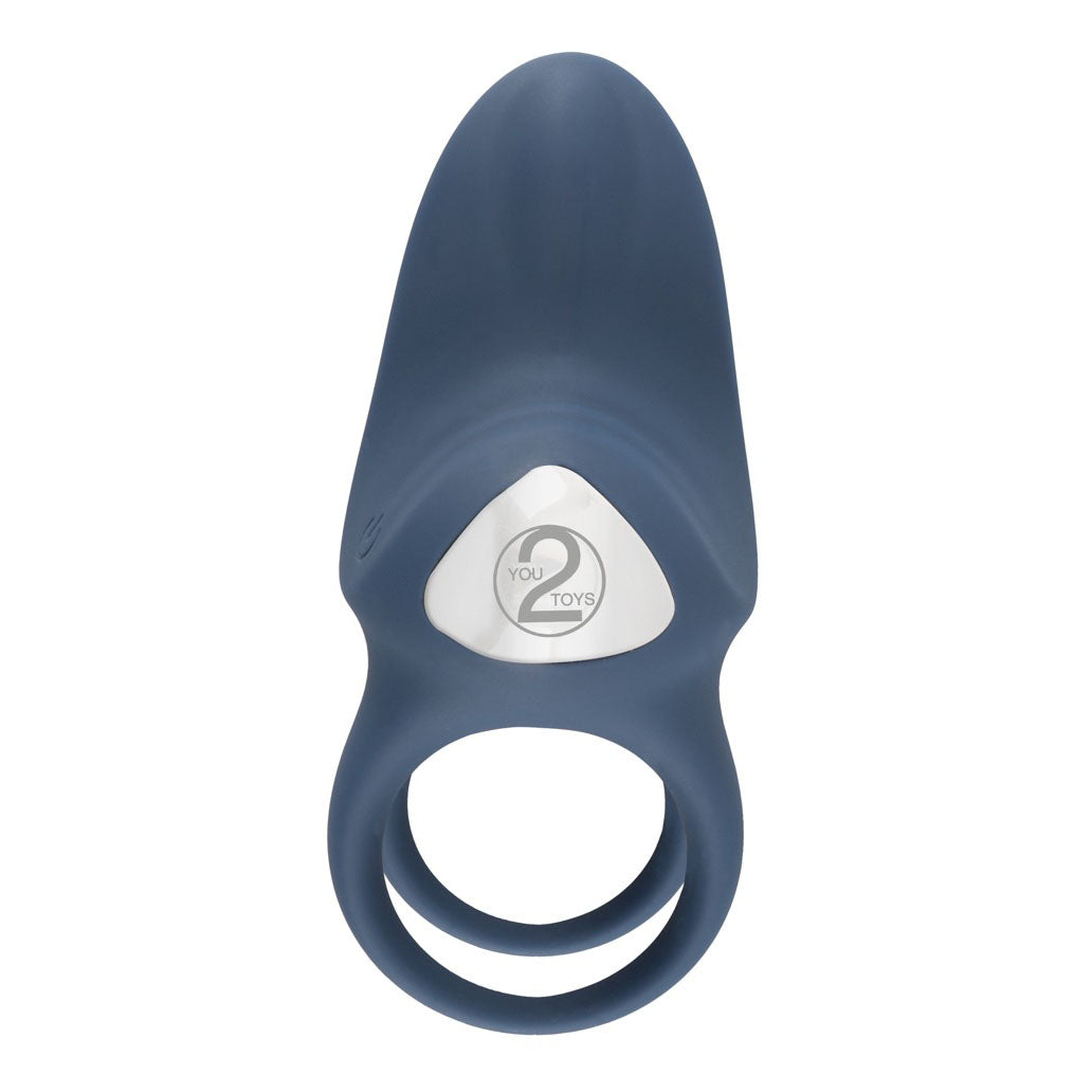 Anillo vibrador doble de silicona recargable