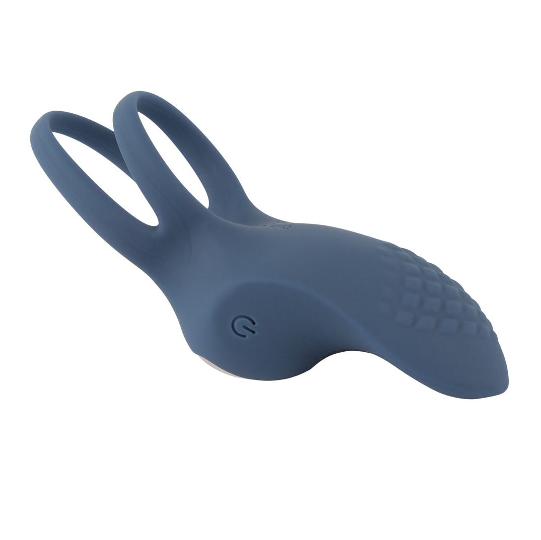 Anneau vibrant double rechargeable en silicone