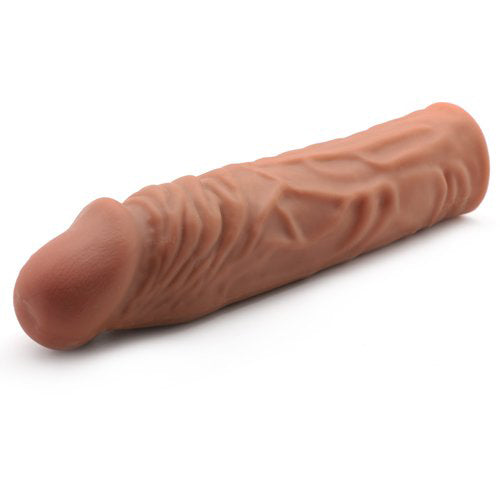 Extensor de pene de 7,4 pulgadas color marrón carne