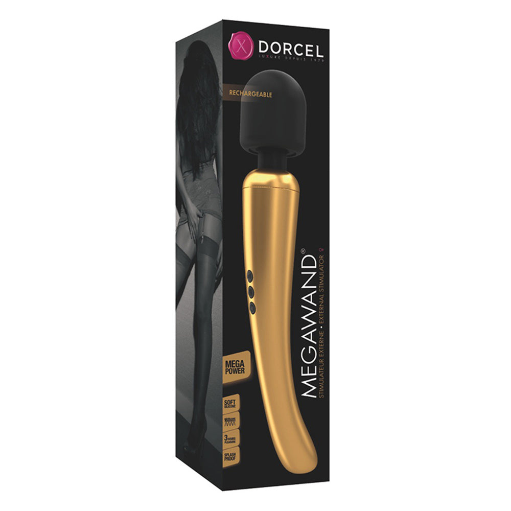 Baguette magique rechargeable Dorcel Mega Wand dorée