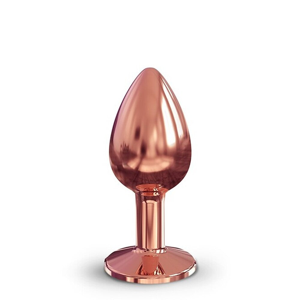 Tapón anal con diamantes Dorcel en oro rosa pequeño