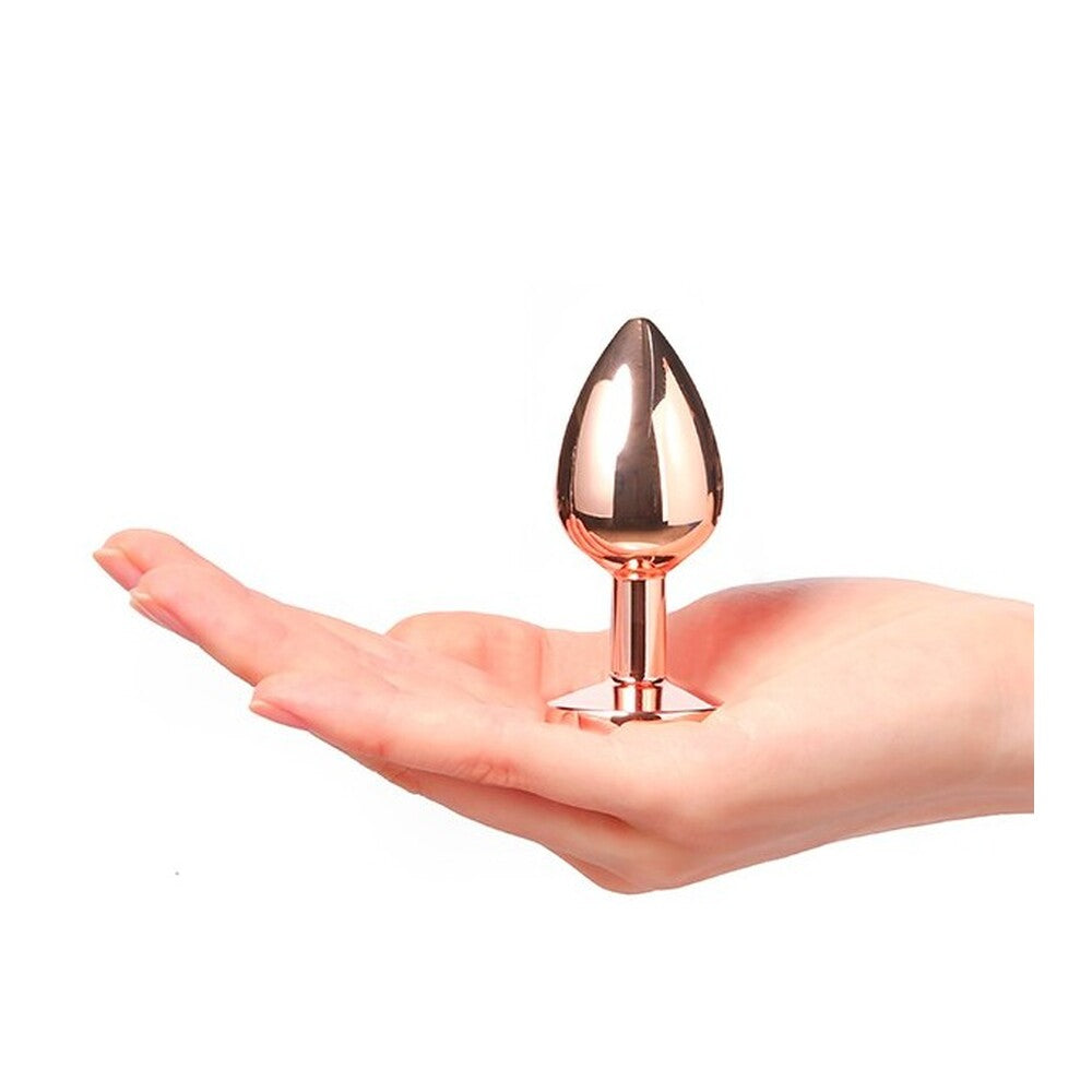 Plug anal en diamant Dorcel en or rose, petit modèle