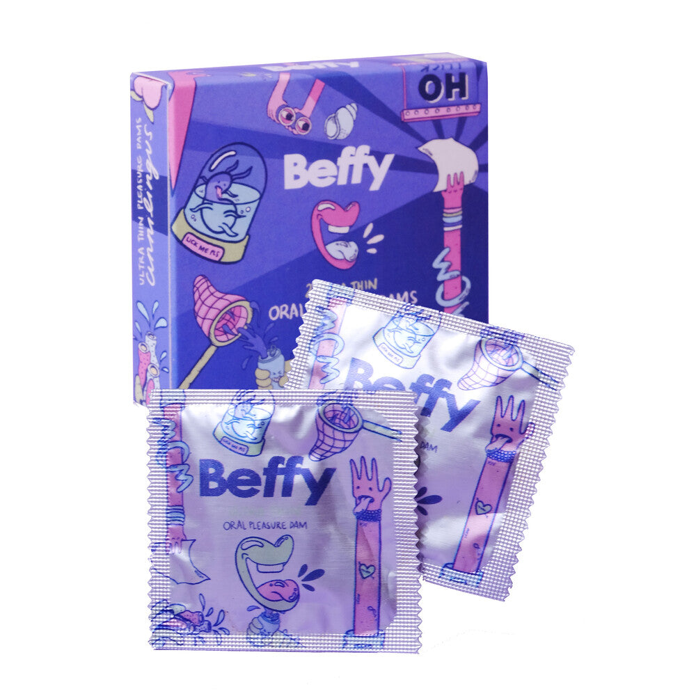 Presas de placer oral ultradelgadas Beffy, 2 piezas