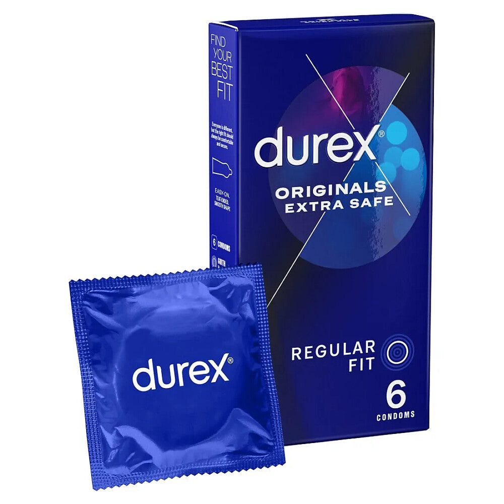 Condones Durex Extra Safe de ajuste regular, paquete de 6