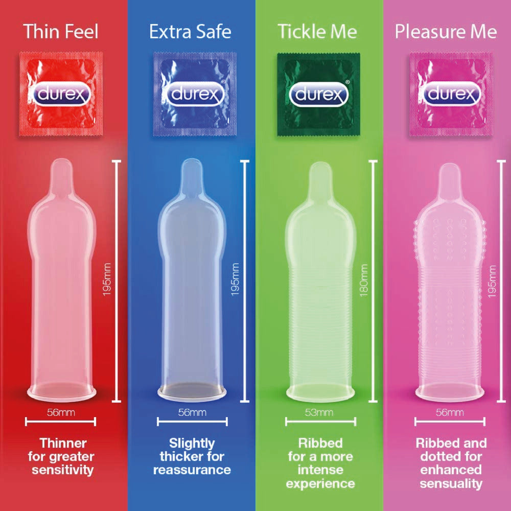 Lot de 40 préservatifs Durex Surprise Me Variety