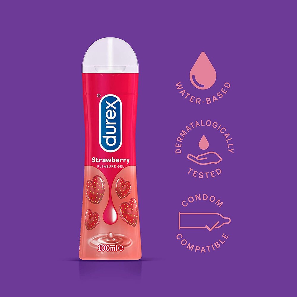 Gel lubrifiant à la fraise Durex 100 ml