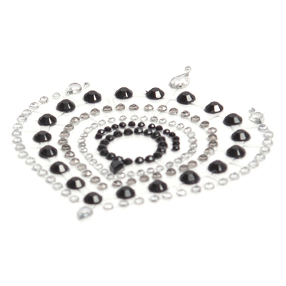 Bijoux Indiscrets Joya Flamboyant De Strass Negro Plata