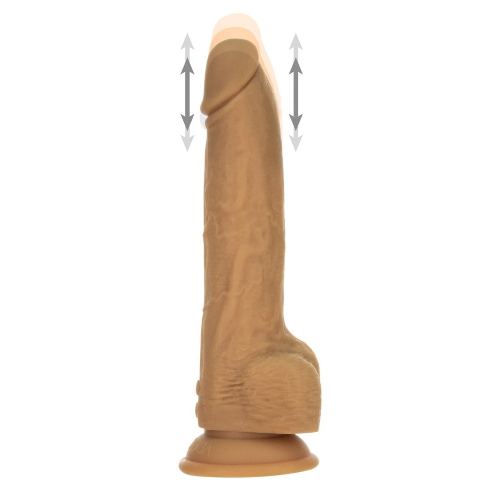 Consolador de 23 cm con efecto empuje Naked Attraction, caramelo