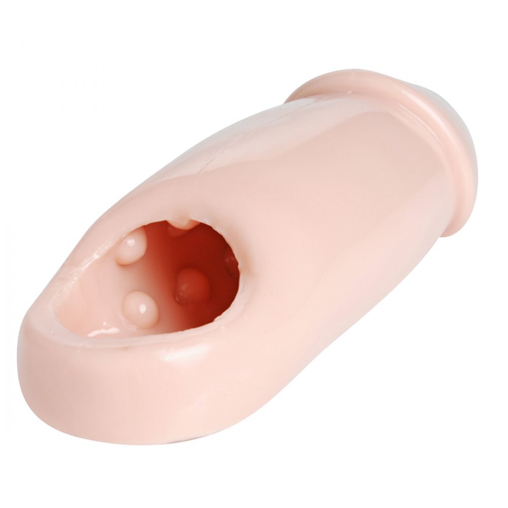 Funda amplia y amplia para agrandar el pene color carne