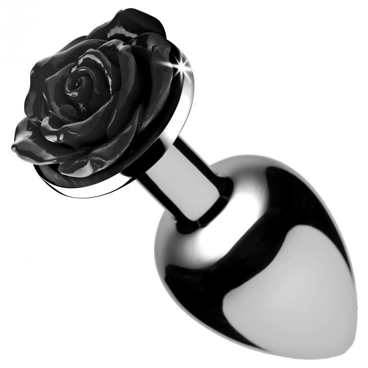 Plug anal Booty Sparks Black Rose de taille moyenne